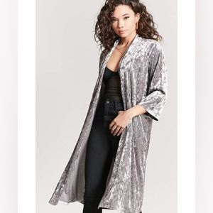 Forever 21 Crushed Velvet Kimono size small